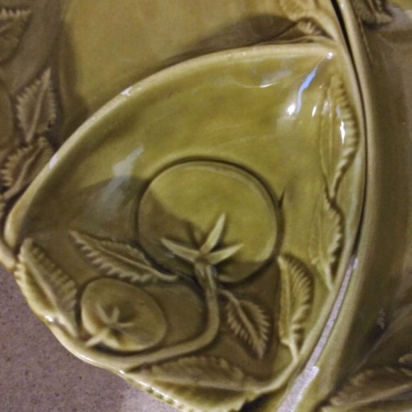Vintage Belmar of California Divided 2-Piece Green Chip & Dip Relish Tray #406 - Picture 3 of 6